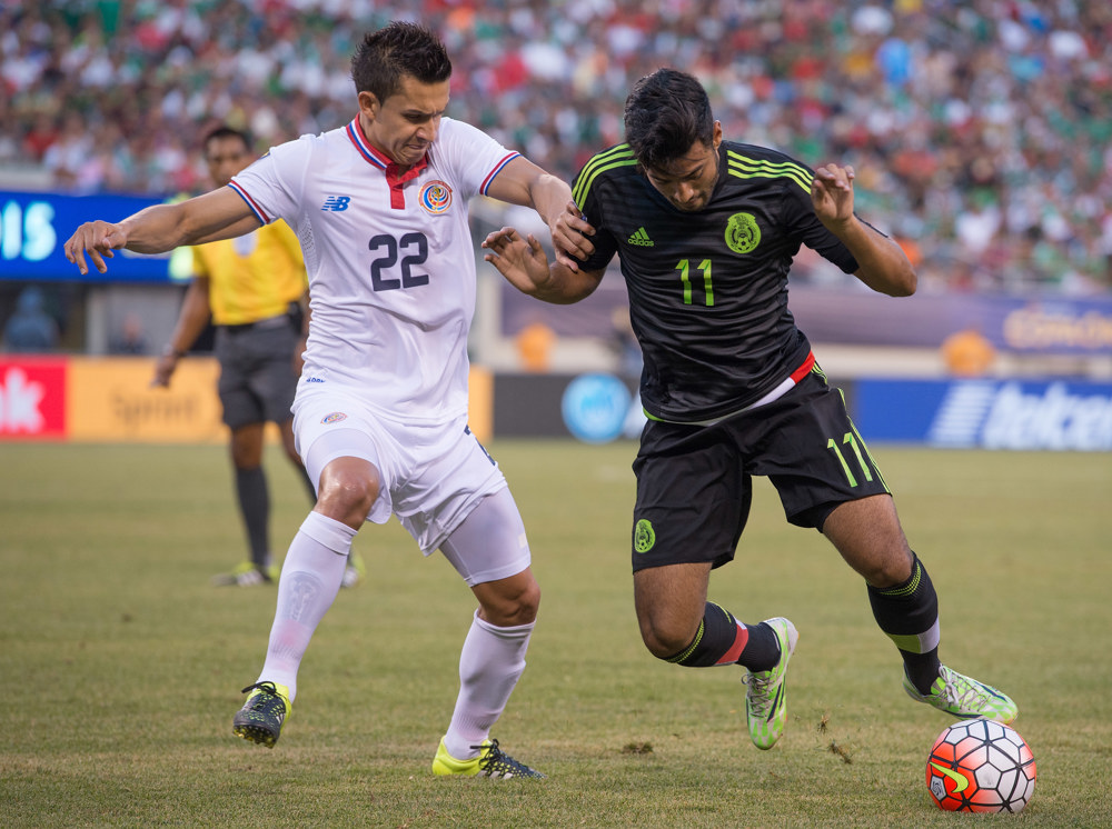 Mexico with positive recent history vs. Costa Rica