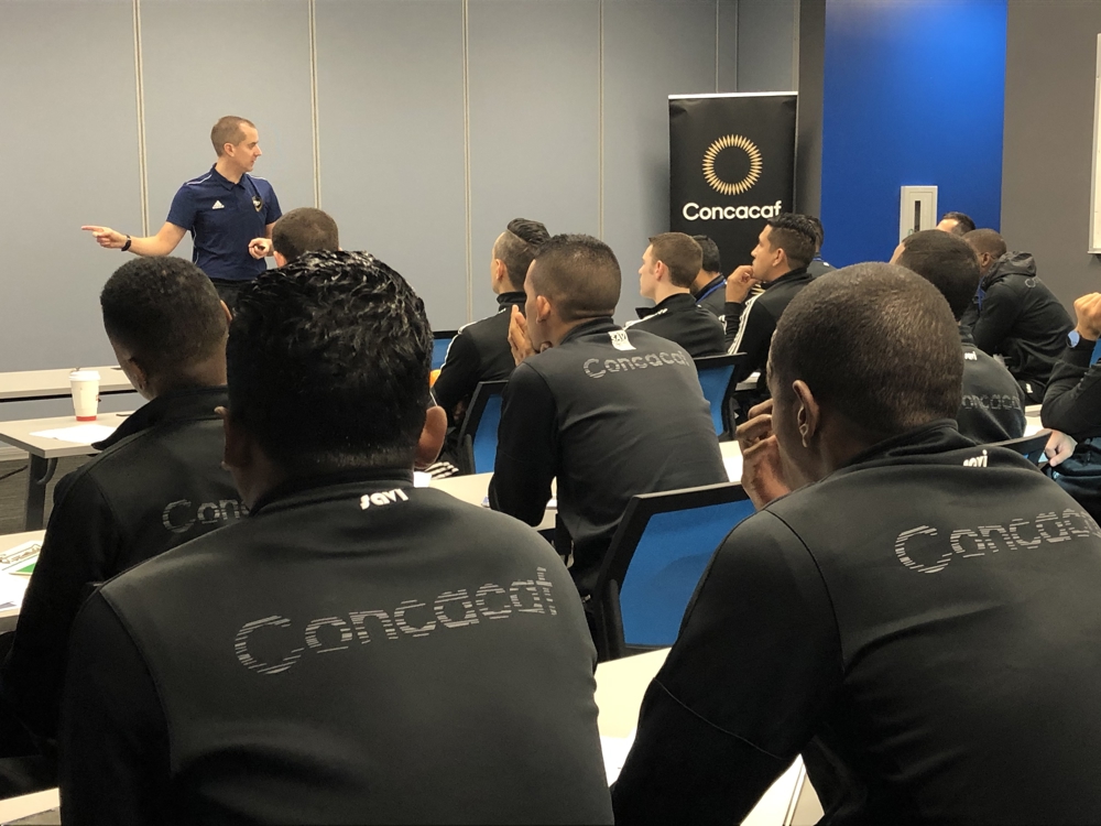 Concacaf referees attending VAR training