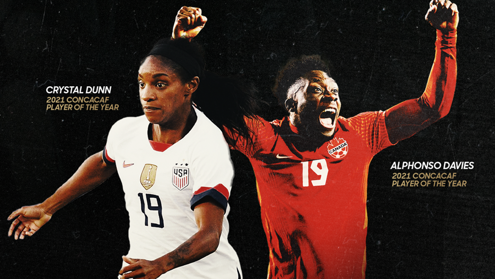 Crystal Dunn and Alphonso Davies named 2021 Concacaf Players of the Year 


