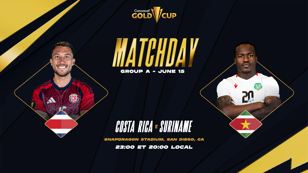 Costa Rica and Suriname meet again at Gold Cup