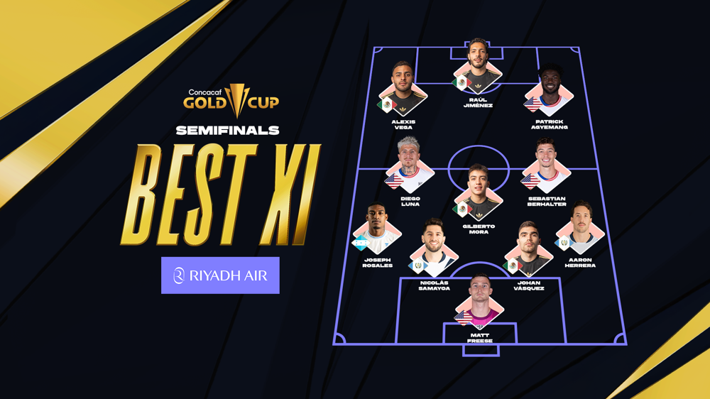 Jiménez, Luna y Samayoa encabezan el XI Ideal de las Semifinales de la Copa Oro