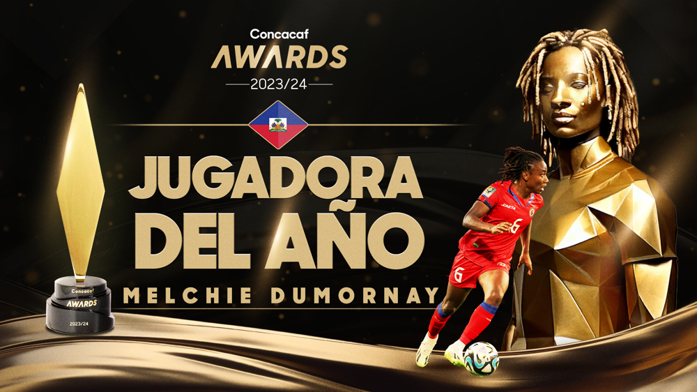 Melchie Dumornay gana el premio a la Jugadora del Año de Concacaf