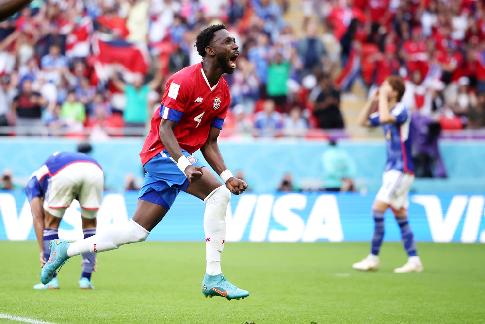 Fuller, el héroe con un gol tardío le da triunfo a Costa Rica sobre Japón